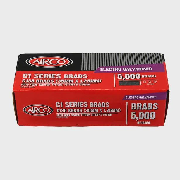 AIRCO BF18350 C100 Series Brad Nails - 35 x 1.2mm