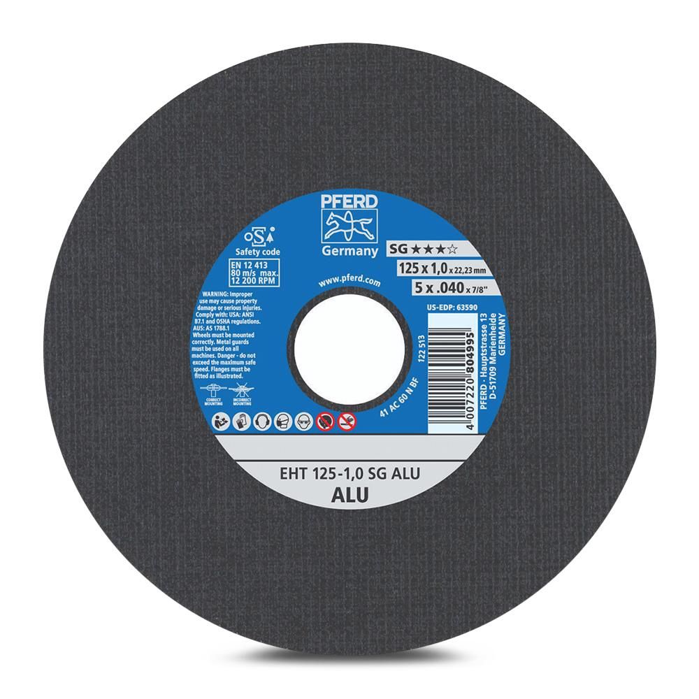 PFERD 61341115 (EHT 125-1.0 A SG ALU) ALUMINIUM 125mm x 1.0mm Ultra-Thin Cut-Off Wheel