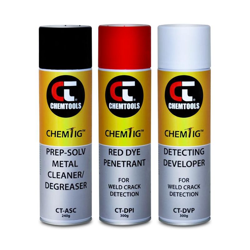 ChemTig CT-WCFF 3pce Dye Penetrant Test Kit for Weld Crack Detection