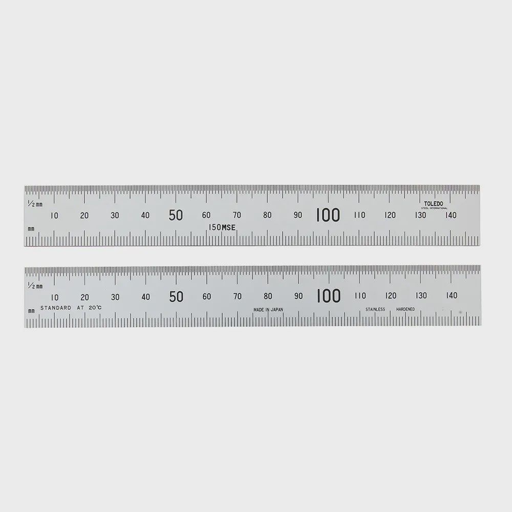 TOLEDO 150mm Double Sided Metric Stainless Steel Ruler 150MSE