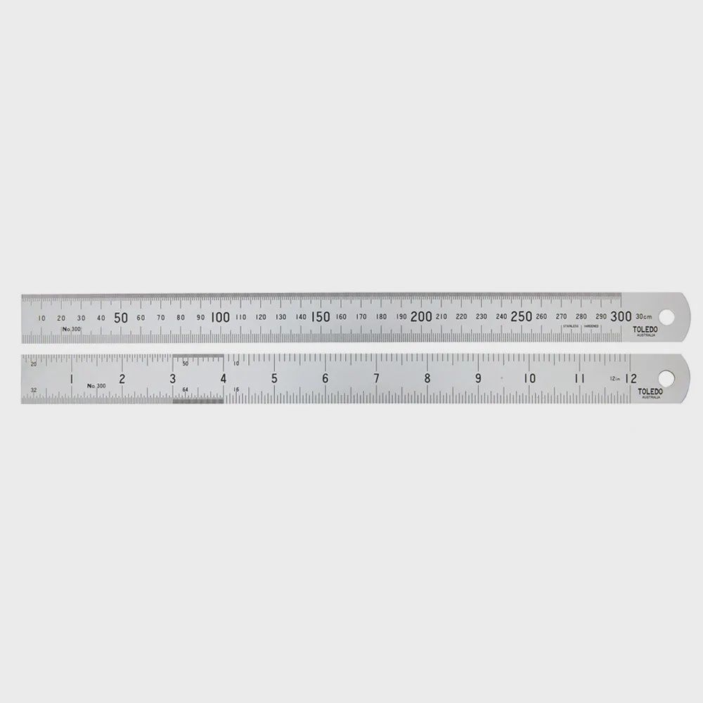 MP22 TOLEDO S/STEEL RULE 300MM/12IN - 30012