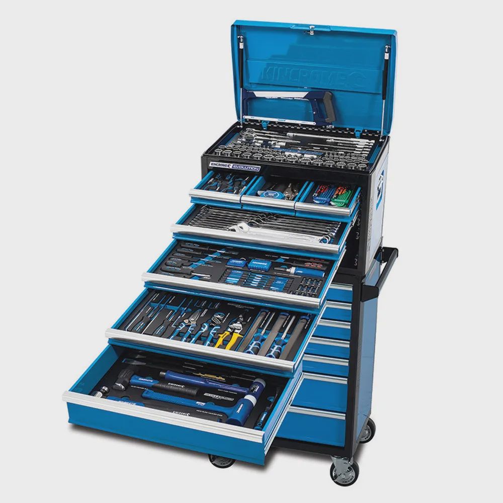 KINCROME K1227 Evolution Tool Workshop 281 Piece 14 Drawer Deep w. Trolley