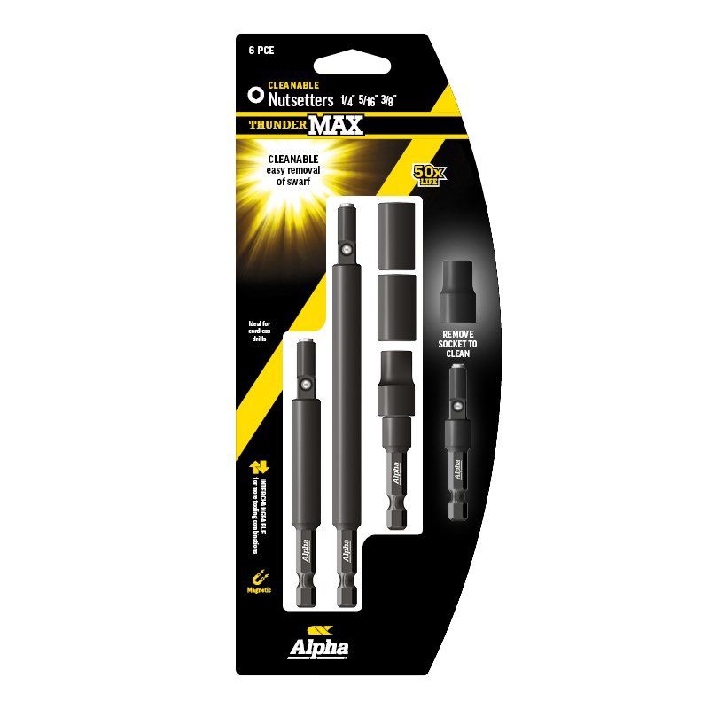 Thundermax Cleanable Nutsetter Kit 6pc 1 - NSSMC-SET6