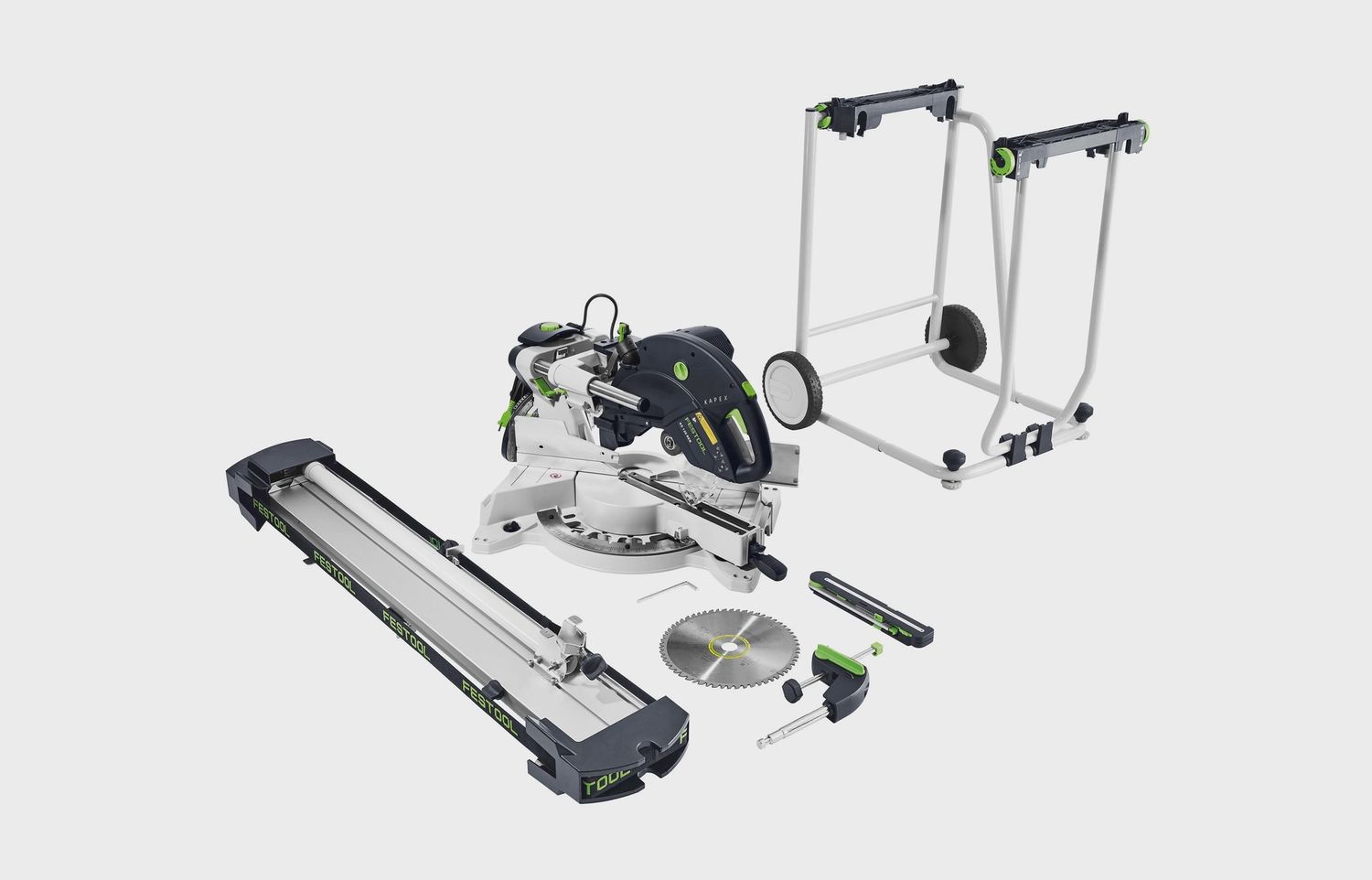 FESTOOL 575850 KS 120R KAPEX 260mm Slide Compound Mitre Saw Set