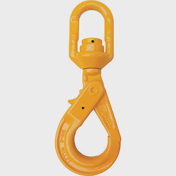 ITM TM9804-03206 6mm Chain Size Ball Bearing Eye Swivel Self Locking Hook