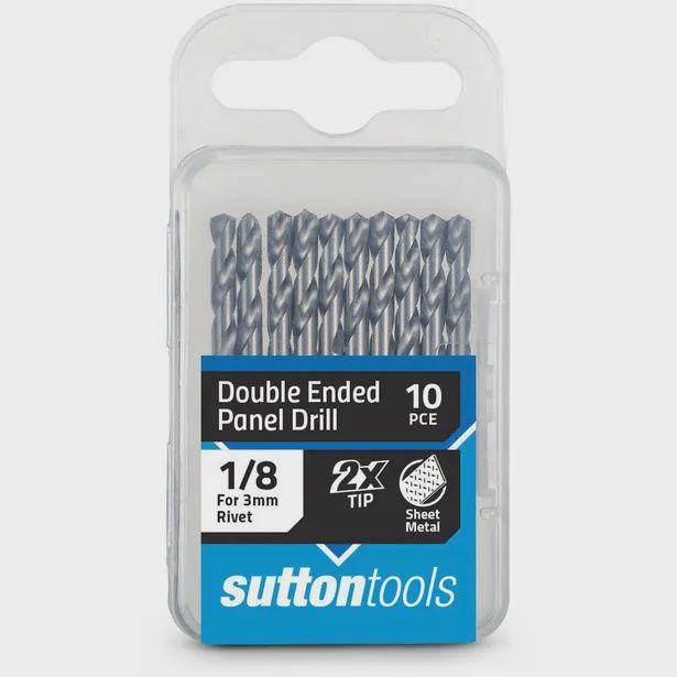 SUTTON D1340318 DRILL134 PANEL TUPOINT HSS 1/8&quot; (3.18mm) 10PK