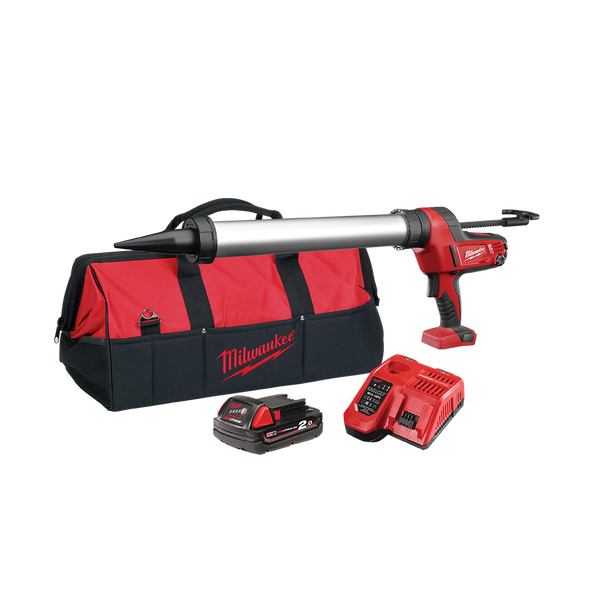 Milwaukee C18PCG600A-201B 18V 2.0Ah Li-Ion Cordless 600ml Caulking Gun Combo Kit