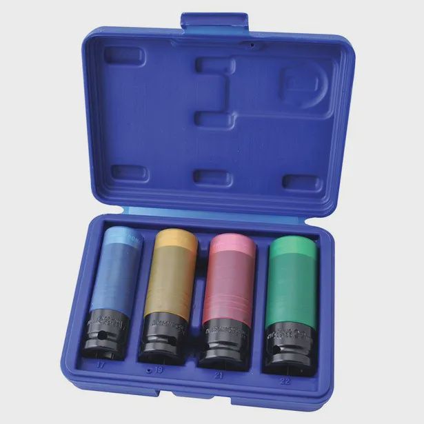 KINCROME K2180 1/2Inch Drive Metric Wheel Nut Impact Socket Set - 4 Piece