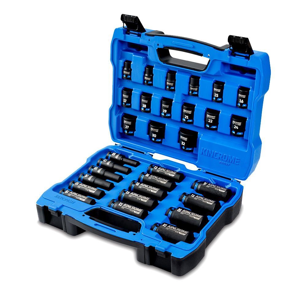 Kincrome K2097 30pce 1/2&quot; Drive Standard &amp; Deep Impact Socket Set - Metric
