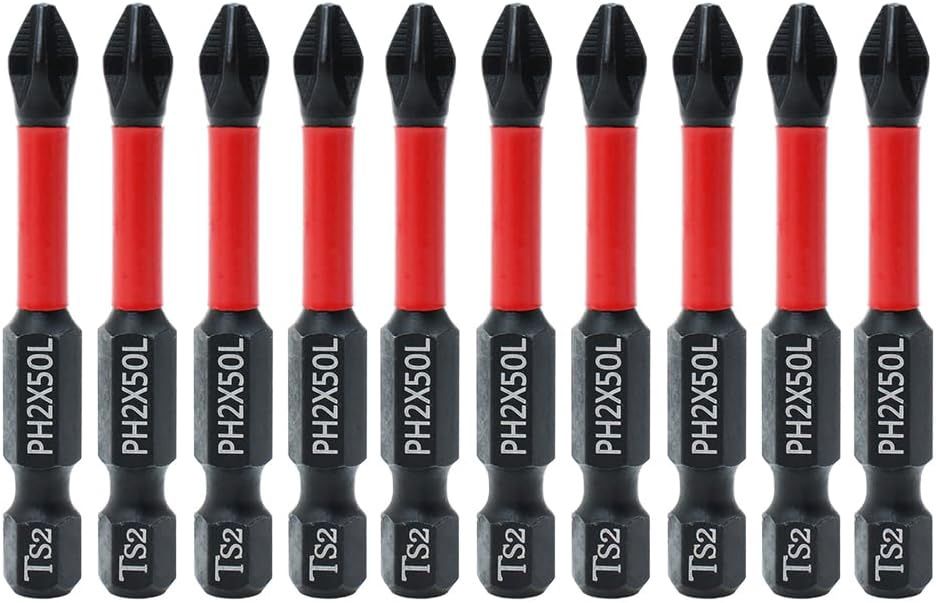 Lexem IDBPH2X50 50mm Magnetic PH2 Power Bit (10 Pack)