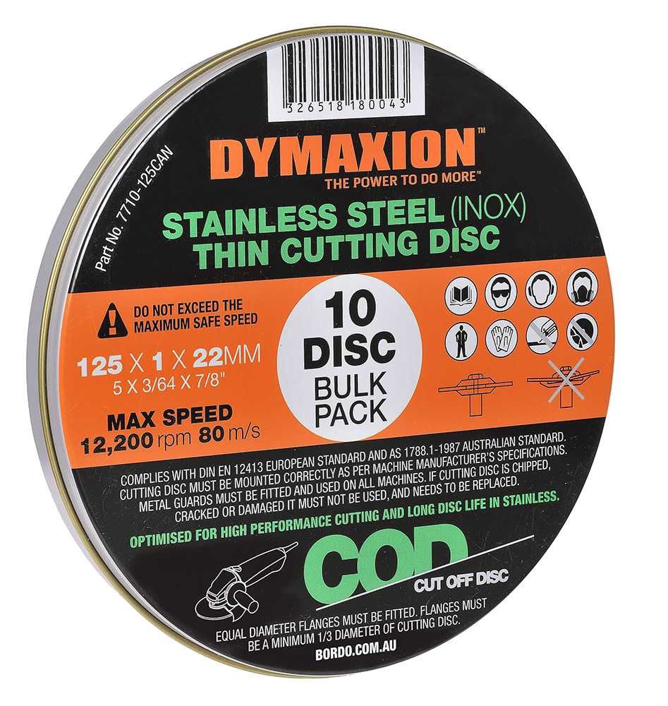 125mm Stainless Steel (INOX) Thin Cutting Disc - 10 Piece