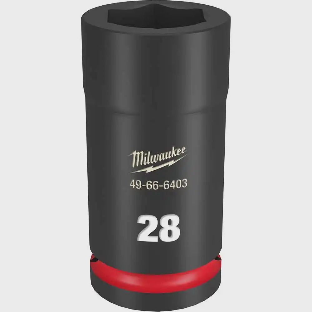 MILWAUKEE SHOCKWAVE™ 3/4inch Drive 28mm Deep 6 Point Impact Socket 49666403
