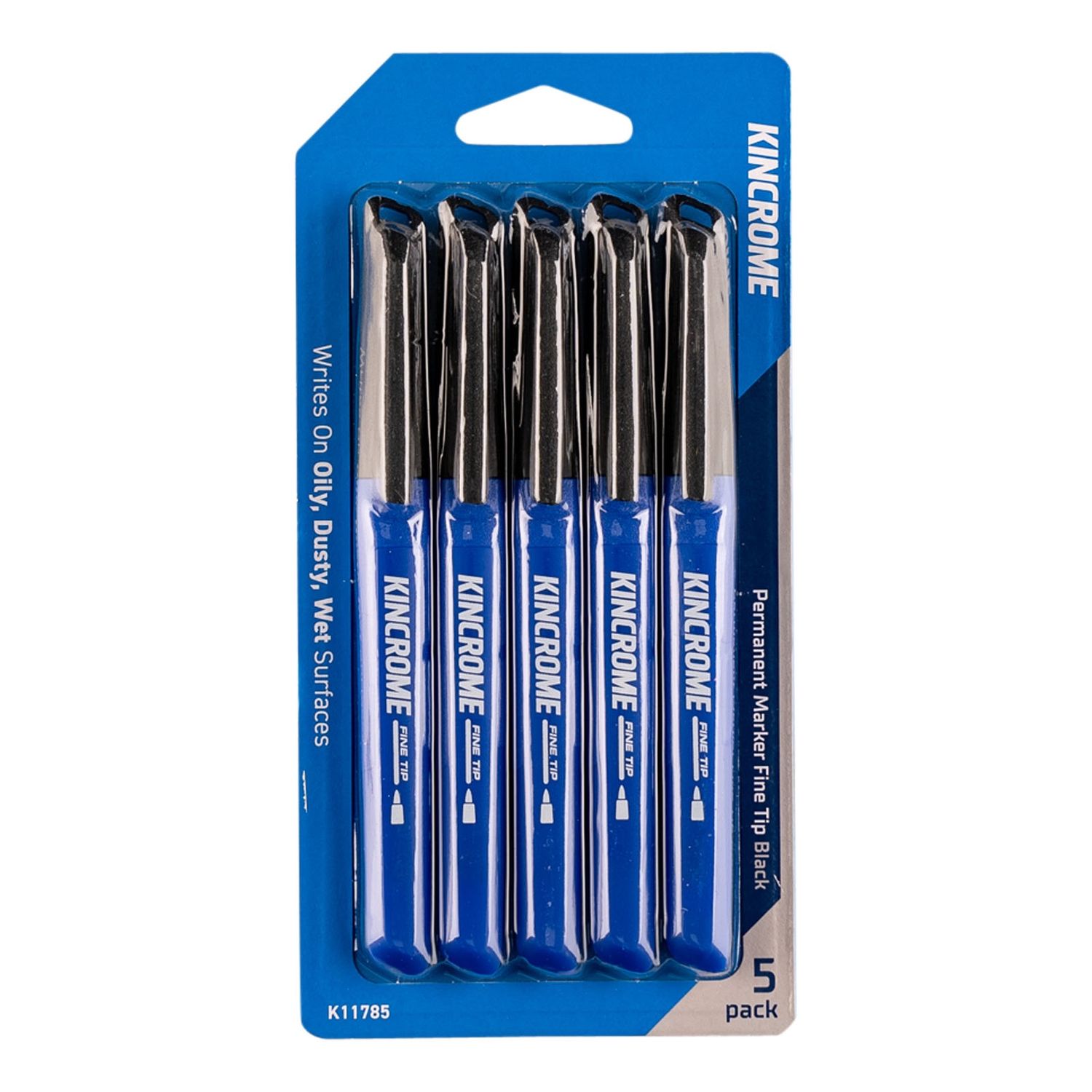 Permanent Marker Fine Tip 5 Pack Black