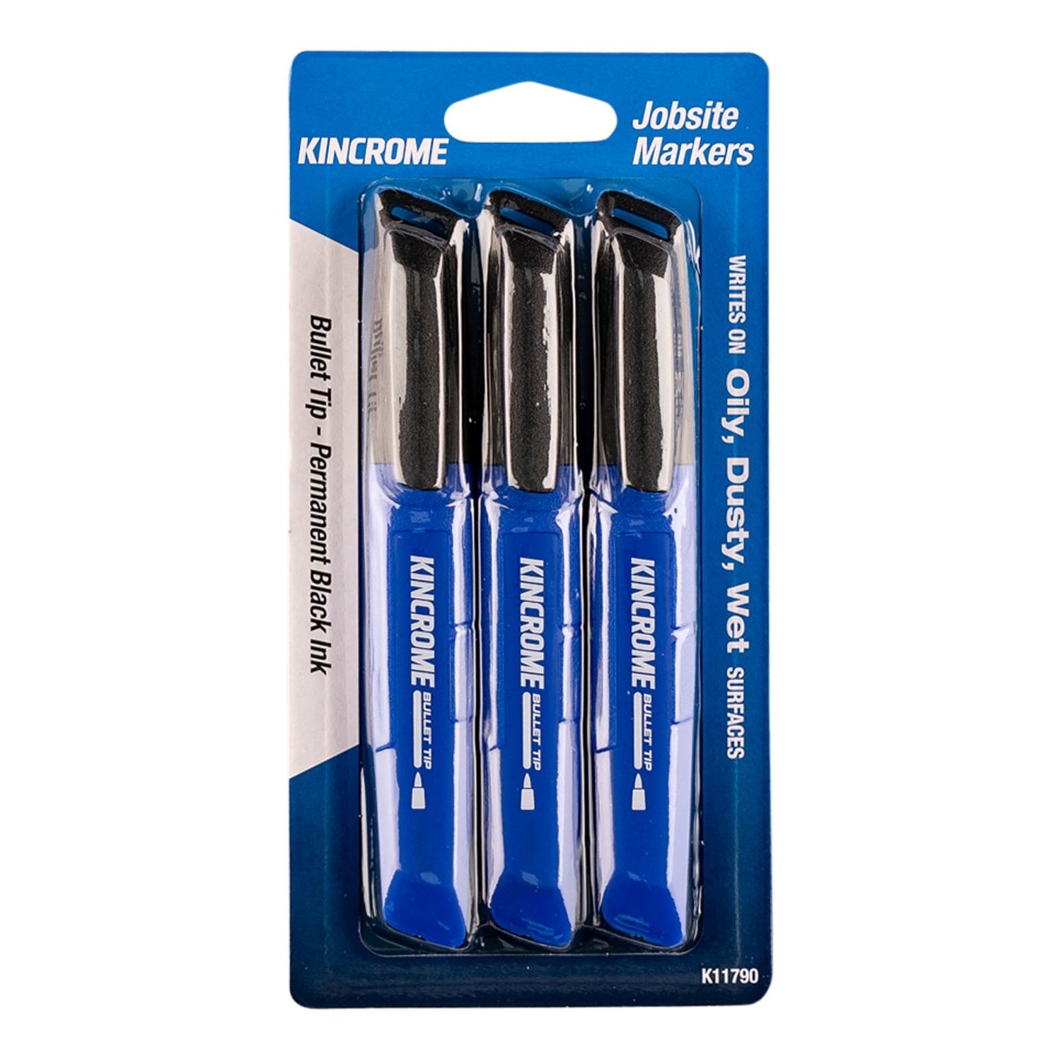 Permanent Marker Bullet Tip Black 3 Pack