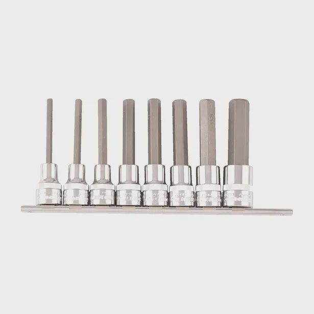 KINCROME 8 Piece 1/2&quot; Drive Metric Hex Socket Set