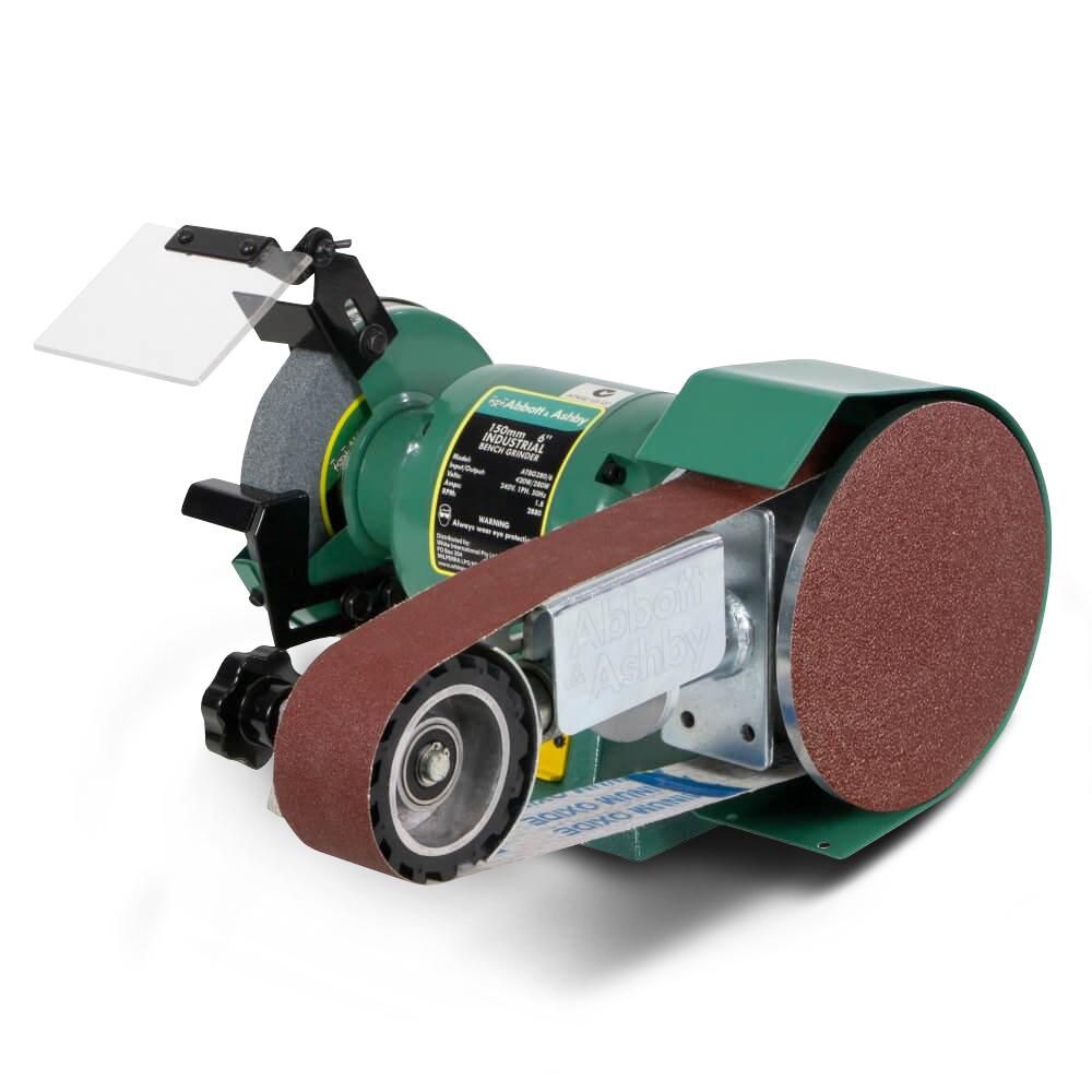 Abbott &amp; Ashby AA362W6 (808439) 150mm (6&quot;) Industrial Grinder With 915mm x 50mm Linishing Attachment