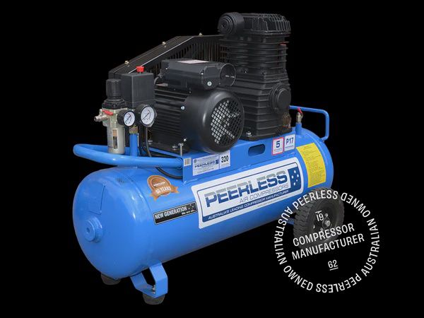 P17 Single Phase Air Compressor: Belt Drive, 15Amp, 3.5HP, 320LPM