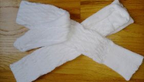 Patterned White Cotton Socks