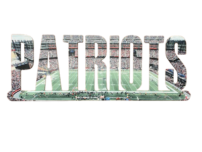 New England Patriots Text Sublimated Metal Sign- Gillette Stadium