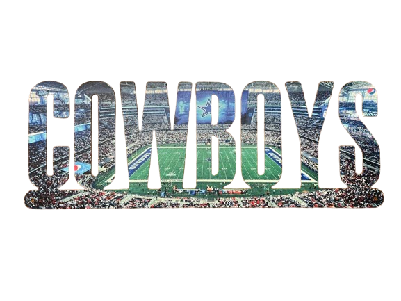 Dallas Cowboys Text Sublimated Metal Sign- AT&amp;T Stadium