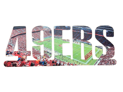 San Francisco 49ers Text Sublimated Metal Sign- Levi&#39;s Stadium