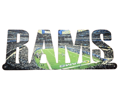 Los Angeles Rams Text Sublimated Metal Sign- SoFi Stadium