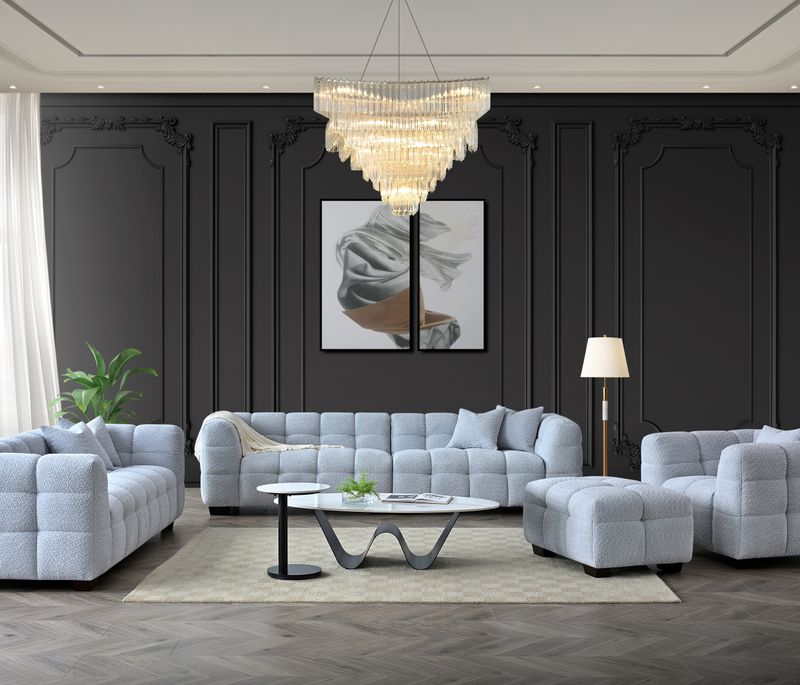 TRIBECA SOFA RANGE IN PEARL BOUCLE