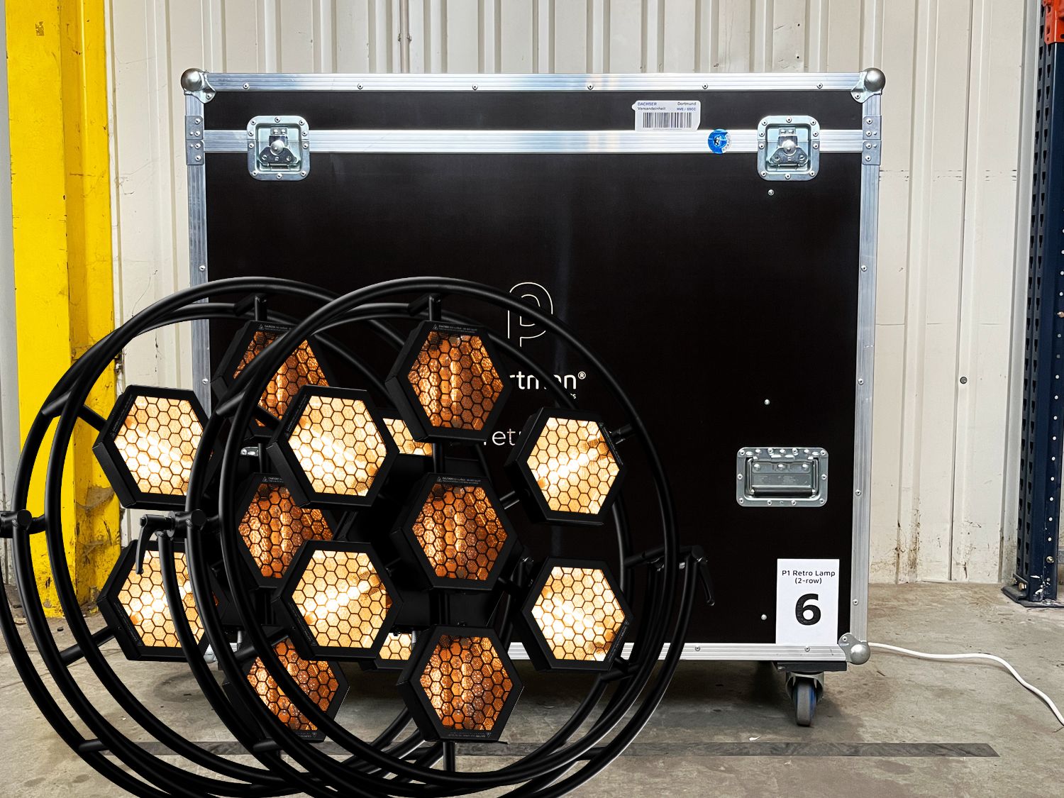 Bundle (2 x P1 retro lamp + Flight Case (2-row))