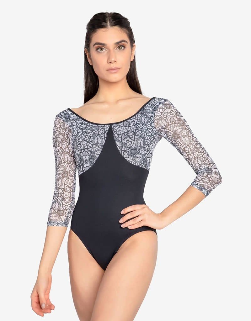 Leotard RDE-2366, Color: Noir/Blanc, Size: Petit