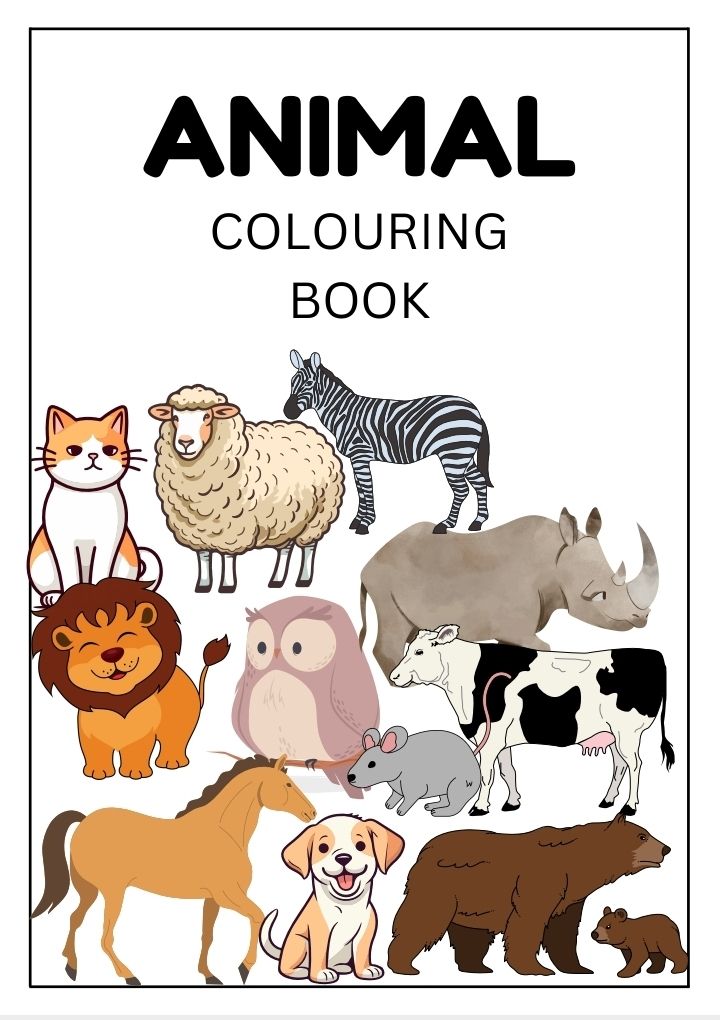 Animals colouring book