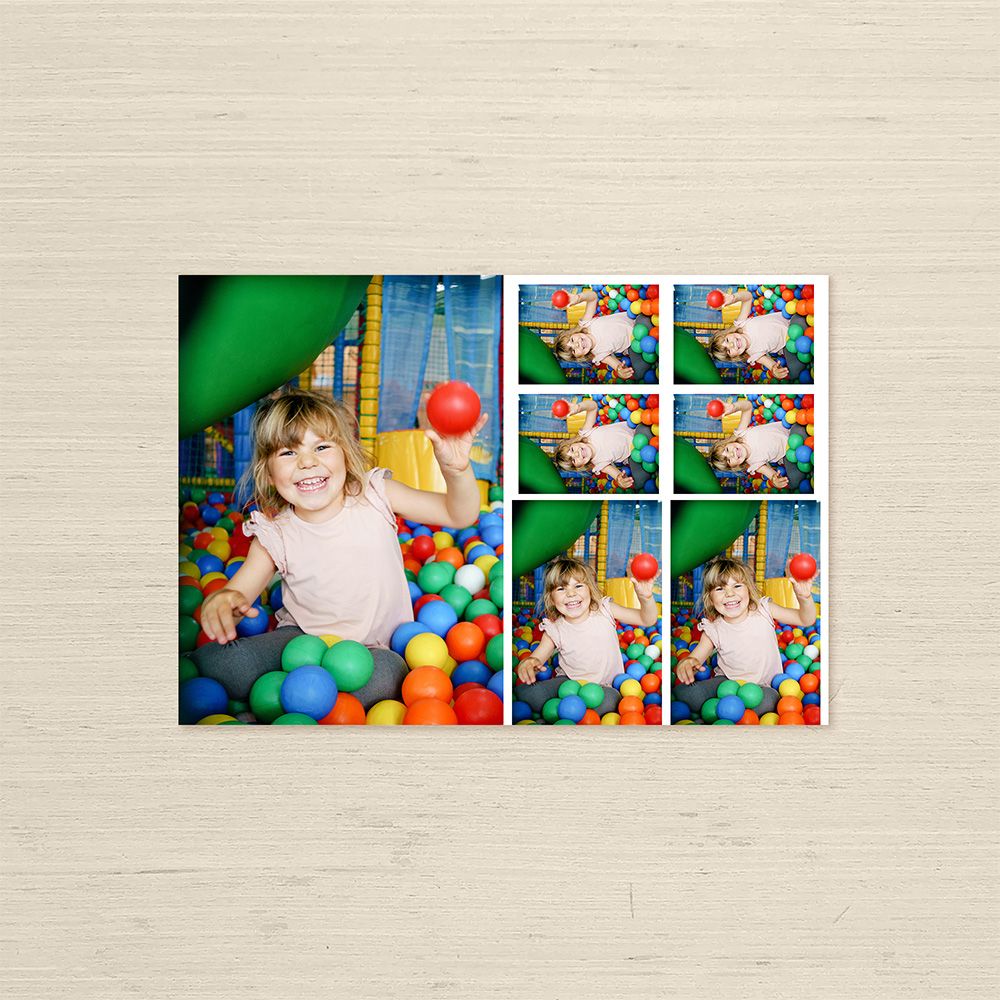 Package Prints Set, Format: 18x25,7cm=1x13x18 + 2x6x9cm + 4xPass