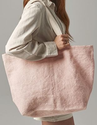 Soft Washed Jute Beach Bag
