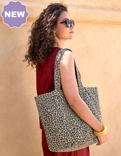 Leopard Print Canvas Shopper