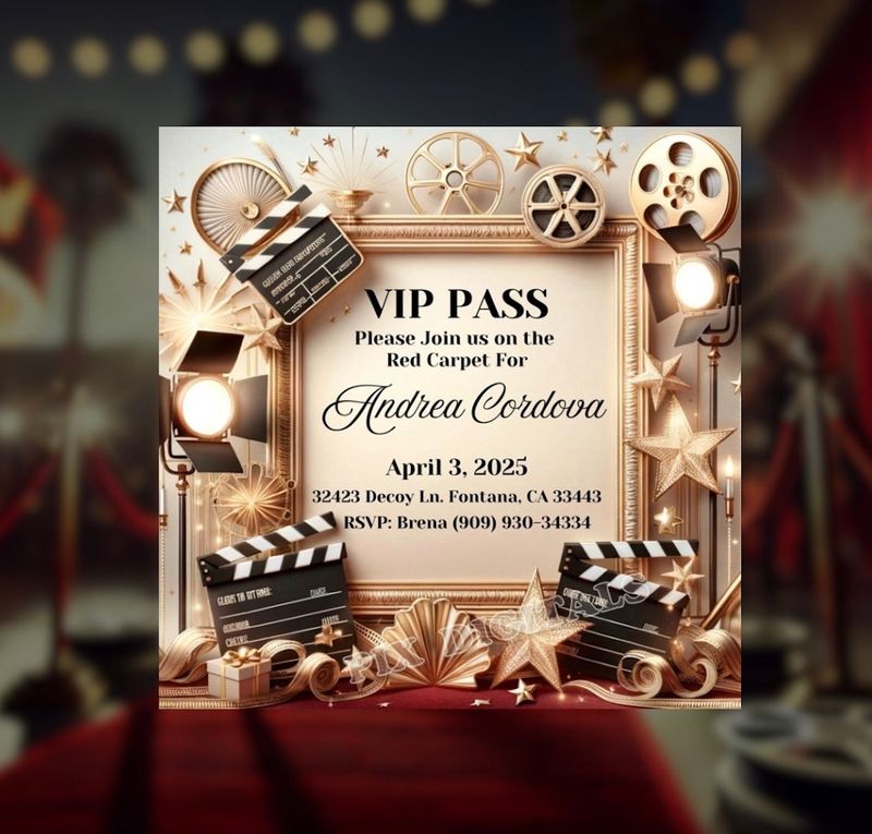 Stunning Movie Theater Invitation Template