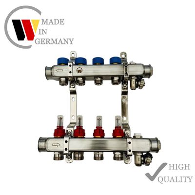 Edelstahl Verteiler inkl. Durchflussanzeigen Edelstahl Verteiler inkl. Durchflussanzeigen