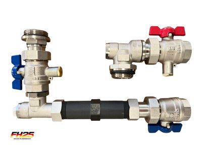 Anschluss-Set für Wärmezähler mit Winkelform