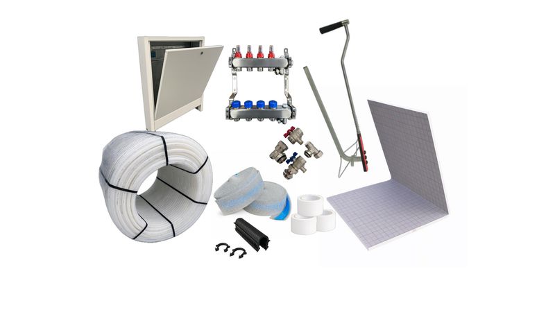 Tackersystem Set 40m² - Komplettset inkl. Verteiler & Schrank Tackersystem Set 40m² - Komplettset inkl. Verteiler & Schrank