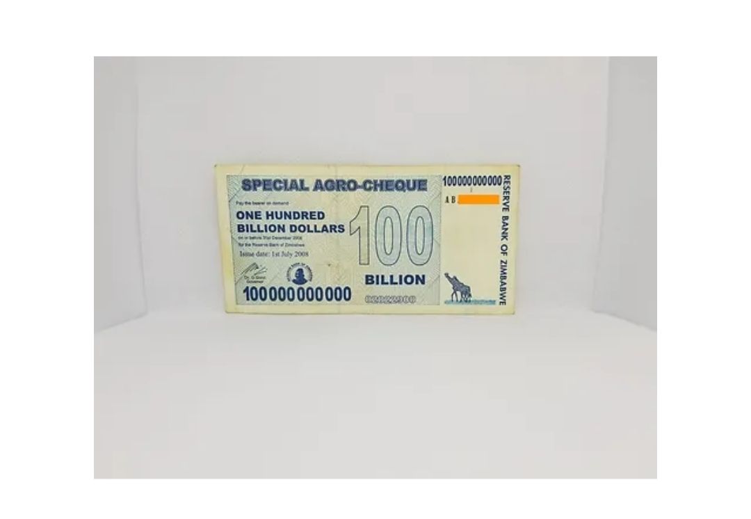 (15) 100 Billion Zimbabwe Special Agro Cheques Uv-Verified Authentic (2008yr) Notes