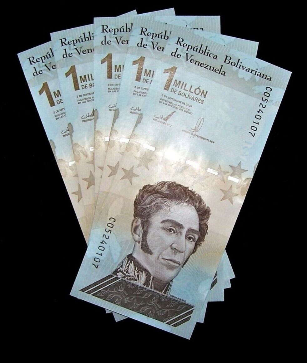 (50) 1 Million Venezuelan Soberano (VEB) Bolivar 2020 Black Light Uv-Verified​ Authentic Notes