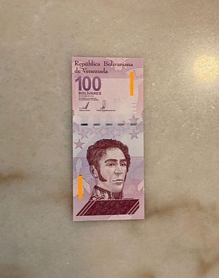 (5) 100 Venezuela Digital Notes Bolivar Black Light Uv-light Verified Authentic