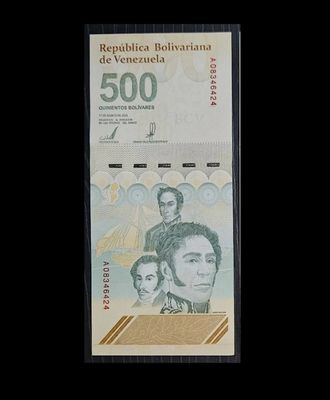 500M in Venezuela Digital Bolivar (2023yr) Black Light Uv-Verified​ Authentic Notes