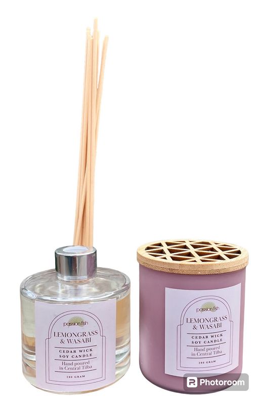 Lemongrass & Wasabi Cedarwick Jar & Reed Diffuser