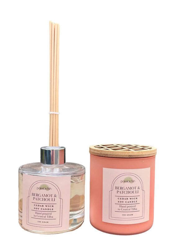 Bergamot & Patchouli Cedarwick Jar & Reed Diffuser