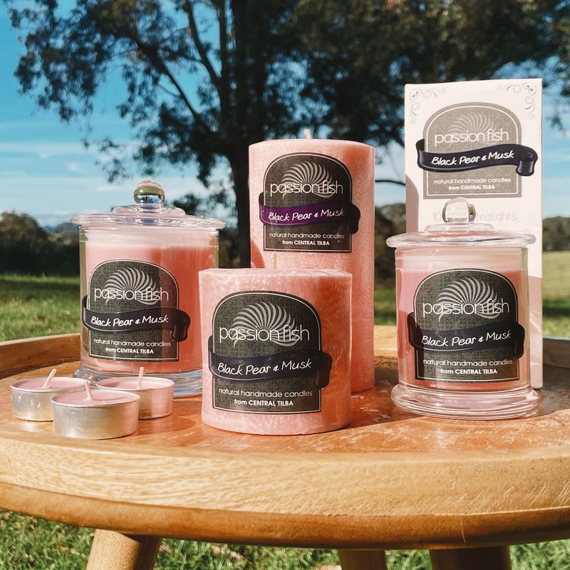 Tilba Collection soy candles handmade by Passionfish Candles in Central Tilba