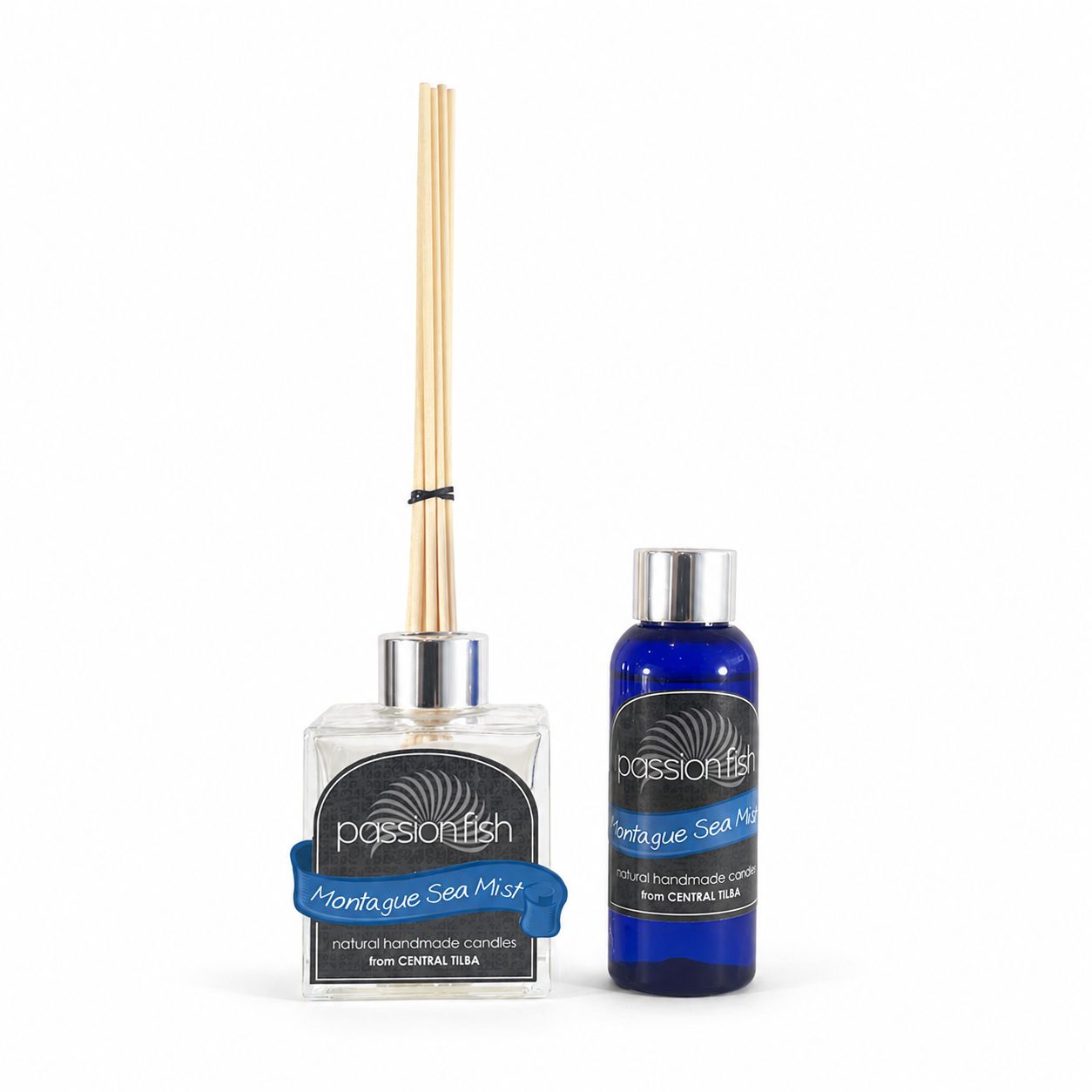 Montague Sea Mist Reed Diffuser Montague Seamist handmade reed diffuser by Passionfish Candles in Central Tilba