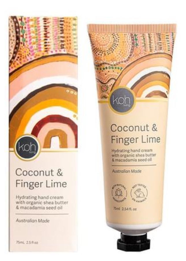 Finger Lime and Coconut Soap with artwork by Jacinta-Rai Ridgeway Maahs