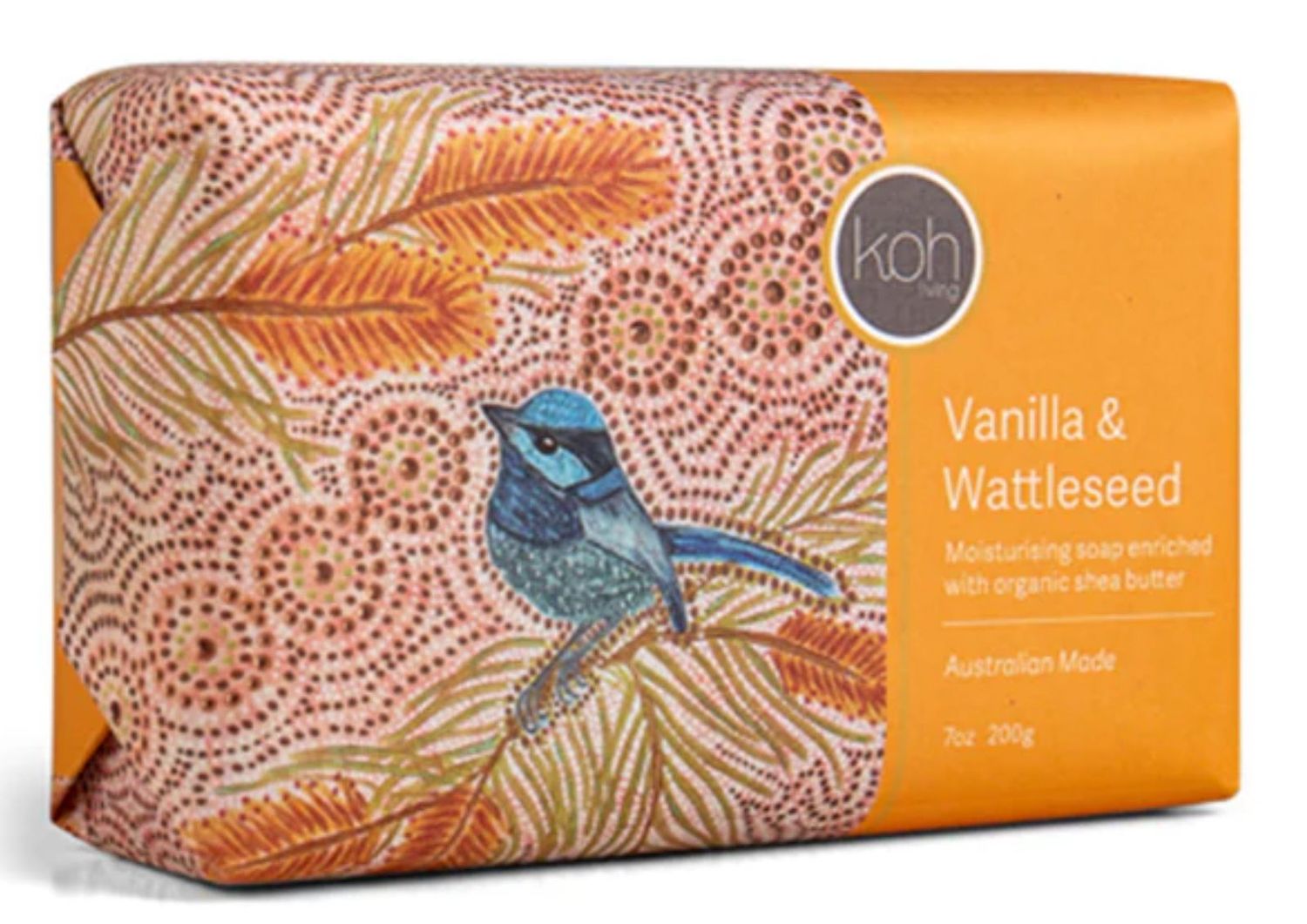 Vanilla and Wattleseed Hand Cream featuring Luina The Blue Wren artwork by Domica Hill