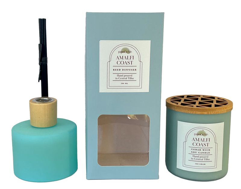 Amalfi Coast Cedarwick Jar Candle handmade by Passionfish Candles in Central Tilba