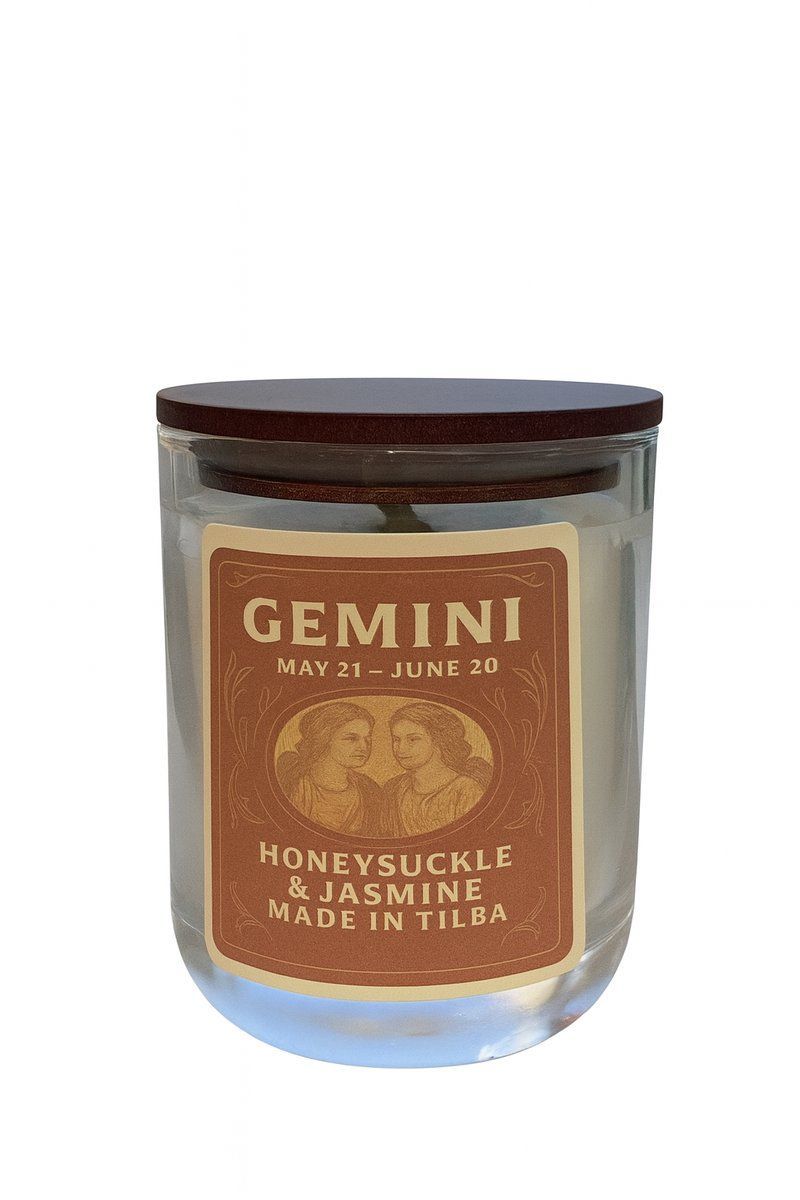 Gemini Zodiac Candle Gemini Zodiac Candle