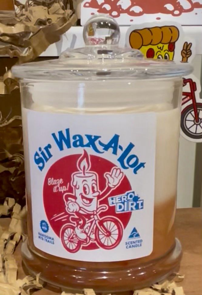 Hero Dirt Hero Dirt Soy Candle handmade by Passionfish Candles for mountain bikers and trail lovers